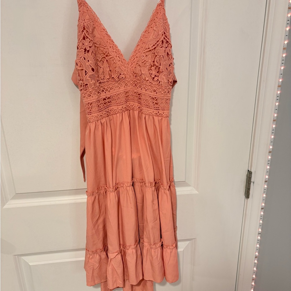 Wish EcoWish Coral Lace Dress